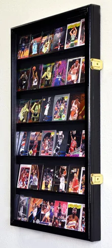 Vista 3 de 36 Sport Cards Collectible Card Display Case Cabinet Holder Wall Rack 98% UV, Lockable