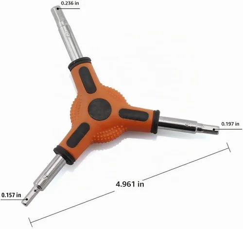 Vista 3 de Llave hexagonal para bicicleta en forma de Y, llave dinamométrica para bicicleta, llave hexagonal interna, herramientas de reparación de llave Allen