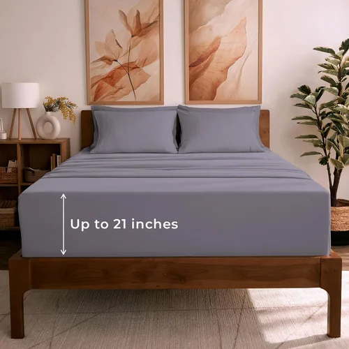 Vista 45 de Mellanni Juego de sábanas Twin XL - Juego de ropa de cama de 4 piezas de la colección icónica, (incluyendo 2 fundas de almohada), bolsillo profundo