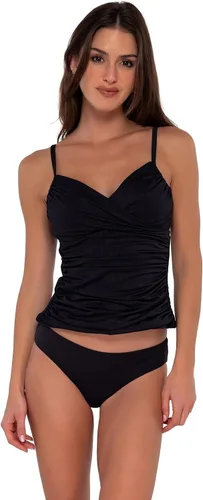Vista 17 de Sunsets Tankini Simone para mujer Costilla de barra de arena Aqua Mist