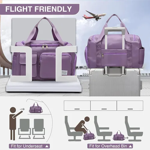 Vista 207 de Pequeña bolsa de gimnasio para mujer, bolsa de viaje con compartimento para zapatos