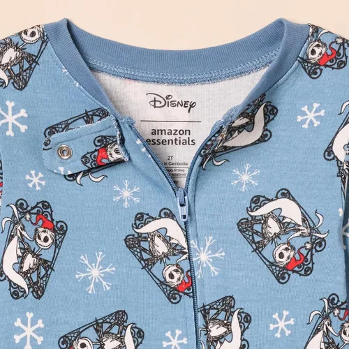 Vista 65 de Amazon Essentials Disney Marvel Star Wars - Pijama unisex de algodón con pies para bebés y niños pequeños, paquete múltiple