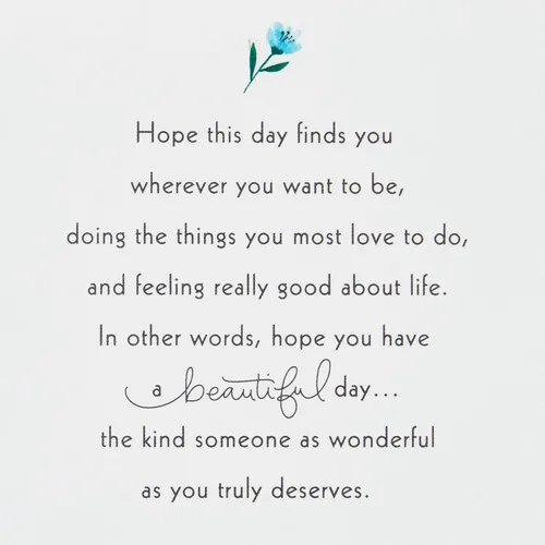 Vista 4 de Hallmark Paper Wonder - Tarjeta de cumpleaños desplegable para mujer (Día hermoso)