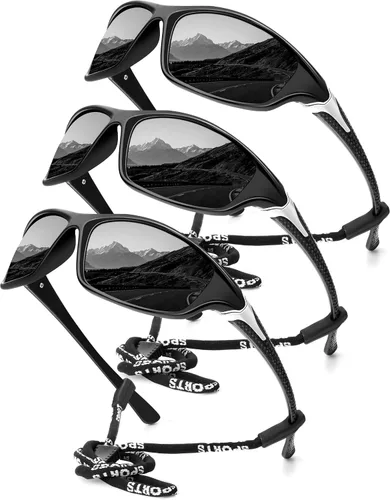 Vista 9 de KALIYADI 4 Pack Polarized Sunglasses-Men Sports Sun-glasses: Mens Sunglasses UV Protection for Fishing Driving Cycling