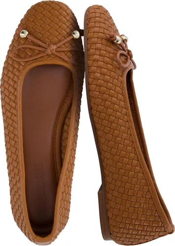 Vista 10 de CUSHIONAIRE Zapatillas de ballet tejidas Audrey para mujer Marrón