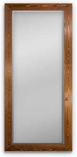 Vista 4 de Espejo de maquillaje rectangular, espejo de pared con marco de madera desgastada para decoración del hogar, se puede colgar de forma vertical u Negro