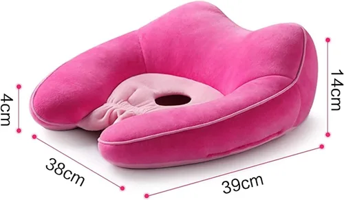 Vista 4 de Cojín para asiento de automóvil, hermoso cojín de glúteos, almohada cómoda para coxis ventilada diseñada para cadera y espalda, alivio del dolor