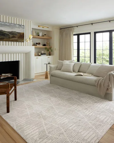 Vista 15 de Loloi Kamala Charcoal/Dove - Alfombra decorativa de 2'-3" x 3'-10