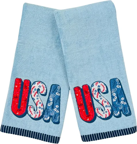 Vista 24 de Serafina Home Toallas de mano náuticas para huéspedes: Coastal Love Anchors The Soul, 2 piezas suaves y absorbentes