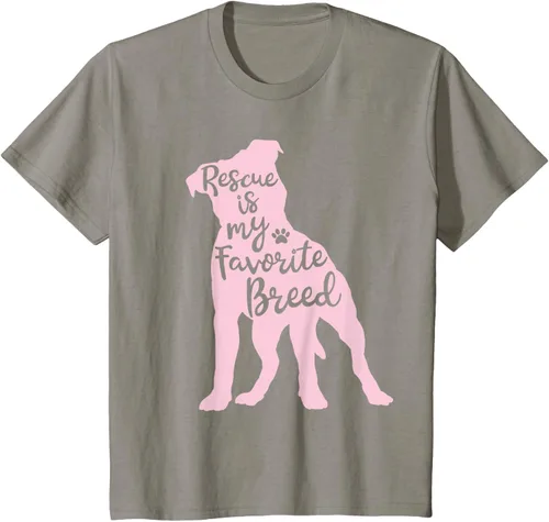 Vista 26 de Pitbull Rescue Is my Favorite Breed Dog Pit Bull Mama - Camiseta, Negro, S