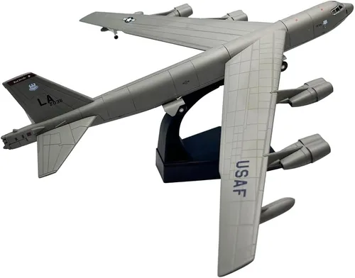 Vista 5 de 1/200 Escala B-52 Stratofor de largo alcance subsónico Jet Powered Strategic Bomber Metal Militar Diecast Plane Model Gift Ornament Collection