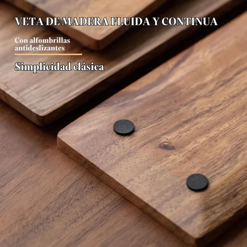 Vista 4 de Vandroop Mini plato de madera para servir, bandeja pequeña de madera