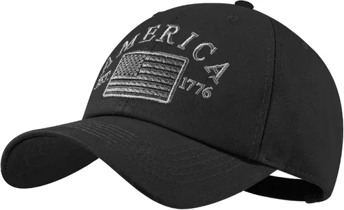 Vista 63 de IIN Gorra de béisbol con bandera estadounidense para hombres y mujeres, de perfil bajo, militar, militar, militar, para papá