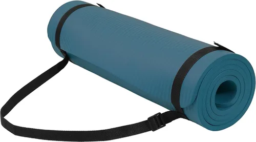 Vista 17 de Fitvids Tapete de yoga de 1/2 pulgada, extra grueso, de alta densidad, antidesgarros, con correa de transporte, adecuado para varios ejercicios