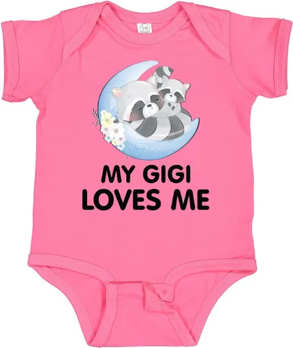 Vista 7 de inktastic Body de bebé Raccoon My Gigi Loves Me