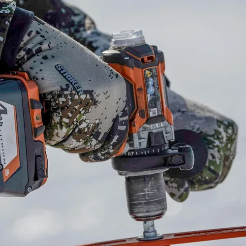 Vista 6 de Striker Guantes de pesca unisex Stealth impermeables y transpirables para exteriores con puño extendido y punta de dedo índice Tech Touch Transición
