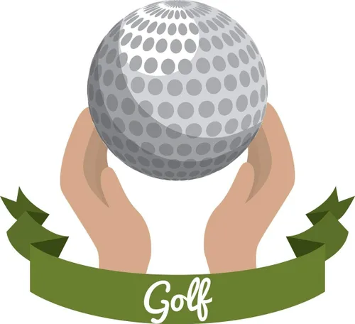 Vista 2 de 50 unidades Cool Simple Manos Sosteniendo Artículo Deportivo Champion Ribbon Icon - Golf 1" Pegatinas Portátil Portátil Teléfono Impermeable Vinilo
