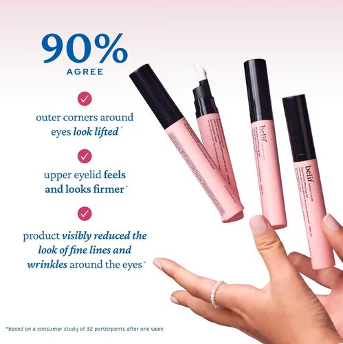 Vista 5 de belif Suero reafirmante para ojos con retinol – Aqua Bomb Lifting Eye Gel con colágeno y bakuchiol para hinchazón, líneas finas y arrugas, péptido