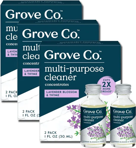 Vista 5 de Grove Co. Concentrado limpiador multiusos (paquete de 6, 1 onza cada uno) – 2 repuestos de pulverización de superficie multiusos para corte de grasa