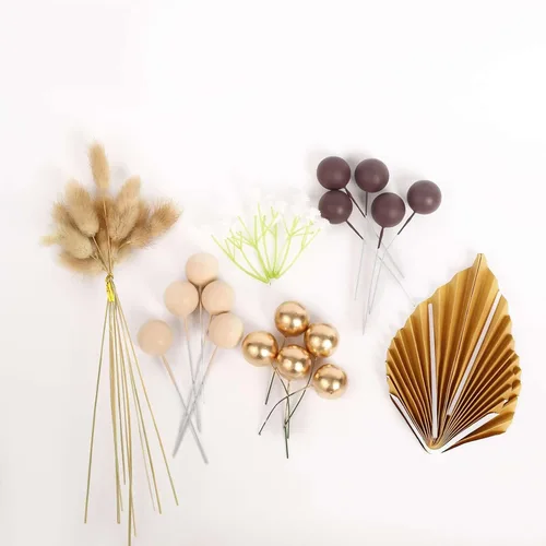Vista 7 de Efavormart - Decoración LED para tartas con plumas reales, corona floral con luz intermitente para guirnalda, bonita decoración con luz LED