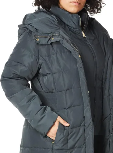 Vista 3 de Cole Haan Women's Taffeta Down Coat with Bib Front and Dramatic Hood
