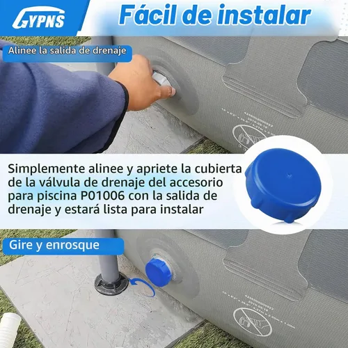 Vista 5 de Tapa de válvula de agua de drenaje de piscina para pieza de repuesto de piscina Coleman