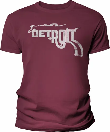 Vista 14 de Detroit Smoking Gun - Camisa para hombre y mujer, estilo vintage, suave Negro