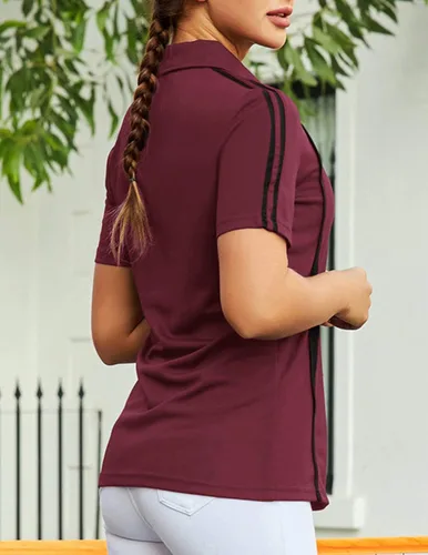 Vista 5 de JACK SMITH Polo de golf deportivo de manga corta que absorbe la humedad para mujer