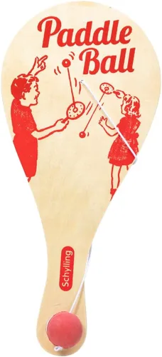 Vista 2 de Schylling Pelota de Paleta – Juego Clásico Hecho con Madera Real – Edades 5 y Más – Una Pieza