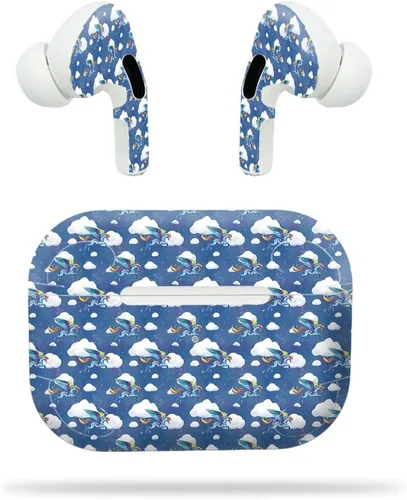 Vista 5 de MightySkins - Compatible con Apple Airpods Pro - Castle Unicorns, funda protectora de vinilo duradera y única, fácil de aplicar, quitar y cambiar