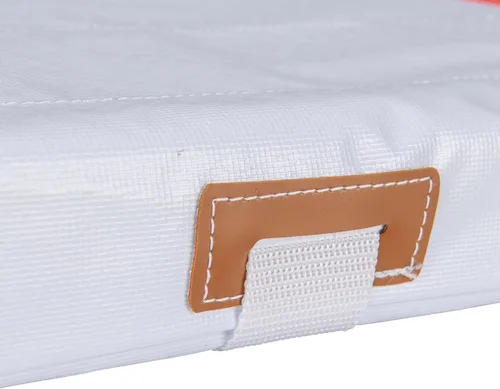 Vista 5 de CHAMPRO Base doble de nylon recubierta de PVC acolchado, base de seguridad extendida naranja y blanca