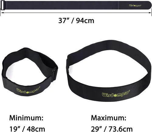 Vista 6 de Wisdompro Paquete de 4 correas de amarre extra grandes de 2 x 37 pulgadas de gancho y bucle resistentes Nailon duradero, reutilizable, largo