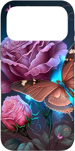 Vista 22 de Family Butterfly Rose Flower Firefly PC Case for iPhone 17