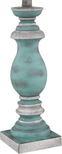 Vista 7 de Regency Hill Patsy - Juego de 2 lámparas de mesa tradicionales estilo cabaña de 26 1/2 pulgadas, de lino plisado de lino marfil lavado azul grisáceo