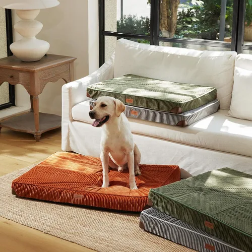 Vista 9 de FUKUMARU Cama para Perros, Camas Ortopédicas de Pana Engrosada para Perros con Funda Lavable, Cama Grande Impermeable para Perros para Jaula