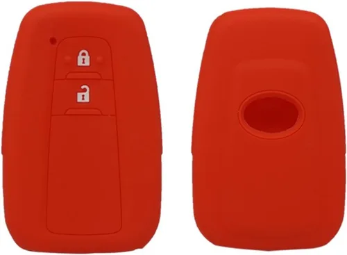 Vista 2 de Funda para llave de coche para Toyota Camry CHR Corolla RAV4 Avalon Land Cruiser Prado Prius 2018-2020, funda de silicona con 2 botones