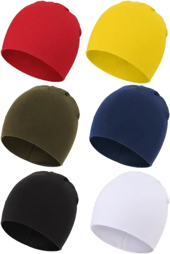 Vista 23 de DRESHOW BQUBO - Paquete de 6 gorros de bebé para niños y niñas, unisex, gorro de punto suave, gorro de guardería para recién nacidos, niños pequeños