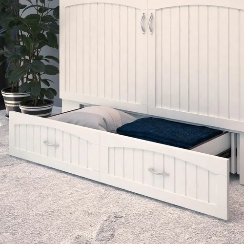 Vista 7 de AFI, Southampton Murphy - Baúl de cama Queen con colchón y cajón de 6 pulgadas, color blanco
