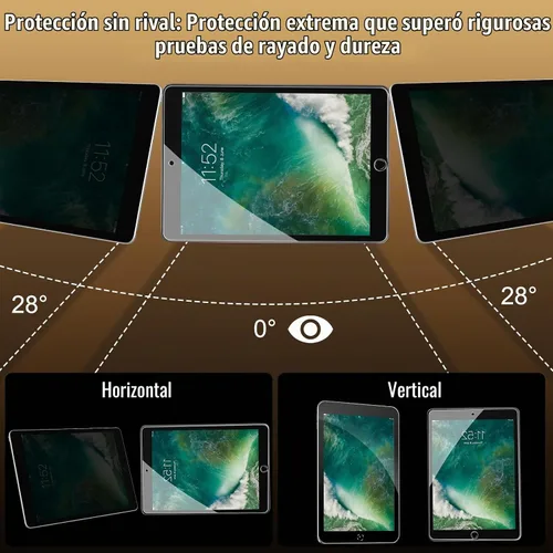 Vista 4 de Protector de pantalla de privacidad para iPad de 6ª generación 9.7 pulgadas, película de vidrio templado privada para iPad de 5ª generación 9.7