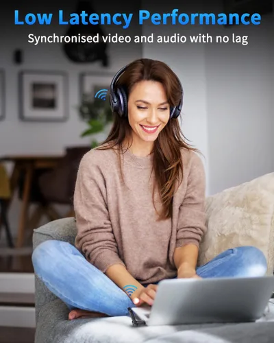 Vista 6 de ZEXMTE Adaptador Bluetooth 6.0 para PC, receptor transmisor Bluetooth USB de doble antena Plug & Play, largo alcance de 656.2 ft/656 pies, chip