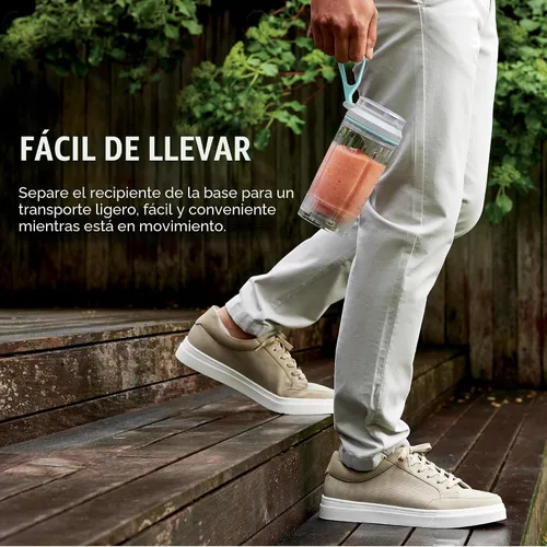 Vista 8 de Ninja Blast Max, licuadora portátil + Twist & Go, batido personal, mezcla, trituración de hielo, 3 programas, inalámbrico, recipiente extraíble
