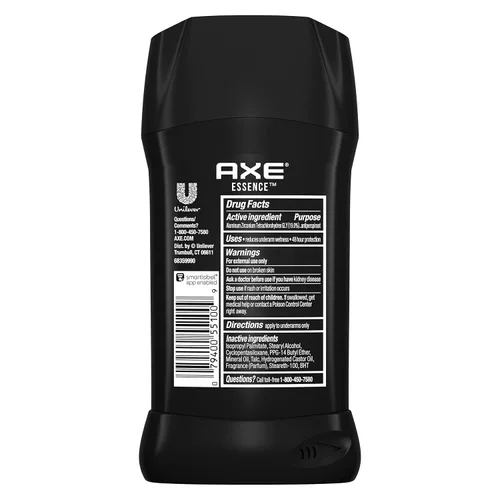 Vista 3 de AXE Desodorante antitranspirante para hombres Essence 4 unidades 48H protección contra el sudor y el olor para una frescura duradera, Pimienta negra