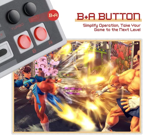 Vista 4 de AGPTEK - Paquete de 2 controladores inalámbricos, controlador clásico inalámbrico para Nintendo Classic Mini Edition y PC, sin cable, compatible