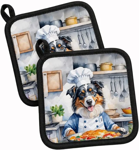 Vista 40 de Caroline's Treasures Coton de Tulear El Chef Par de Agarraderas de Ollas de Cocina Resistentes al Calor Juegos de Agarraderas de Ollas Almohadillas