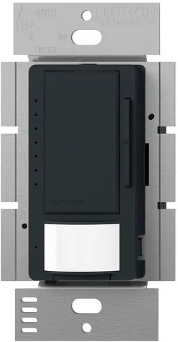 Vista 23 de Lutron Maestro Interruptor regulador con sensor de movimiento para baño, garaje, lavandería y armario, sensor de ocupación y ausencia