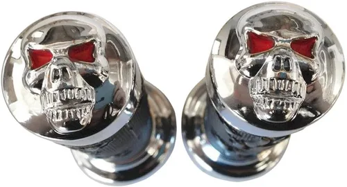 Vista 5 de Puños de 7/8 pulgadas WATERCRAFTS Flame Gel Style Thinner Wall Skull NEGRO [P/N: XH4071-NEGRO]