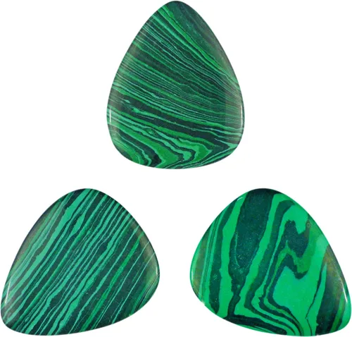Vista 79 de Púa de Guitarra o Bajo de Piedra Amatista - Calibre Ultra Pesado de 3.0 mm - Forma 351 - Púa Exótica Artesanal de Gema Especial - 1 Paquete
