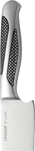 Vista 3 de Oneida Crosshatch - Juego de cuchillos de cocina con bloque (14 piezas) stainless steel, polished finish includes 6 steak knives precise