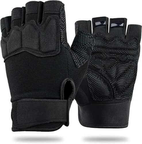 Vista 14 de Guantes sin dedos Fioretto para Airsoft, tiro, medio dedo, caza, senderismo, ciclismo, conducción, motocicleta, escalada, guantes de trabajo M210603