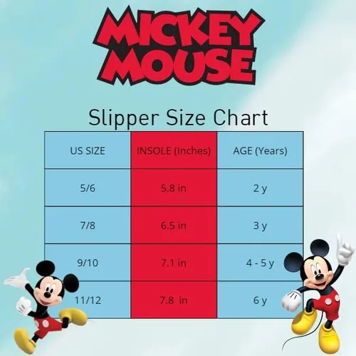 Vista 6 de Disney Mickey Mouse Boys Slippers - Plush Lightweight Warm Comfort Soft Aline House Kids Shoes Slippers (ToddlerLittle Kid)